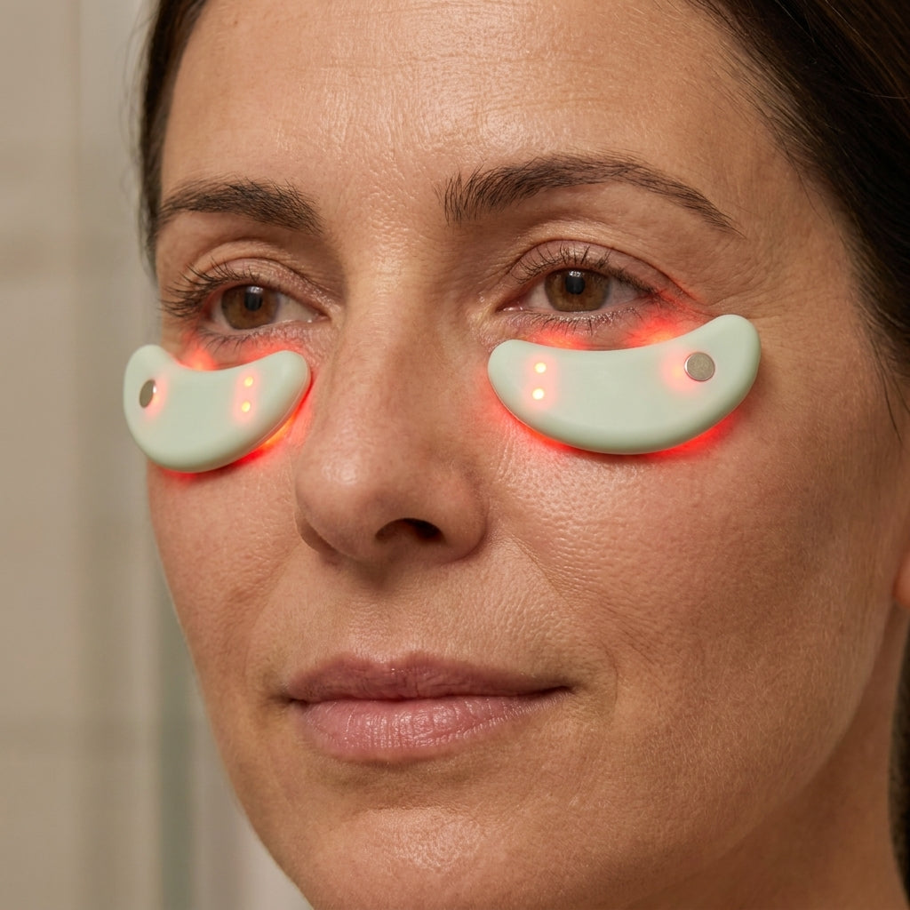 Eye cream works on the surface. Calluve adds light + pulse.