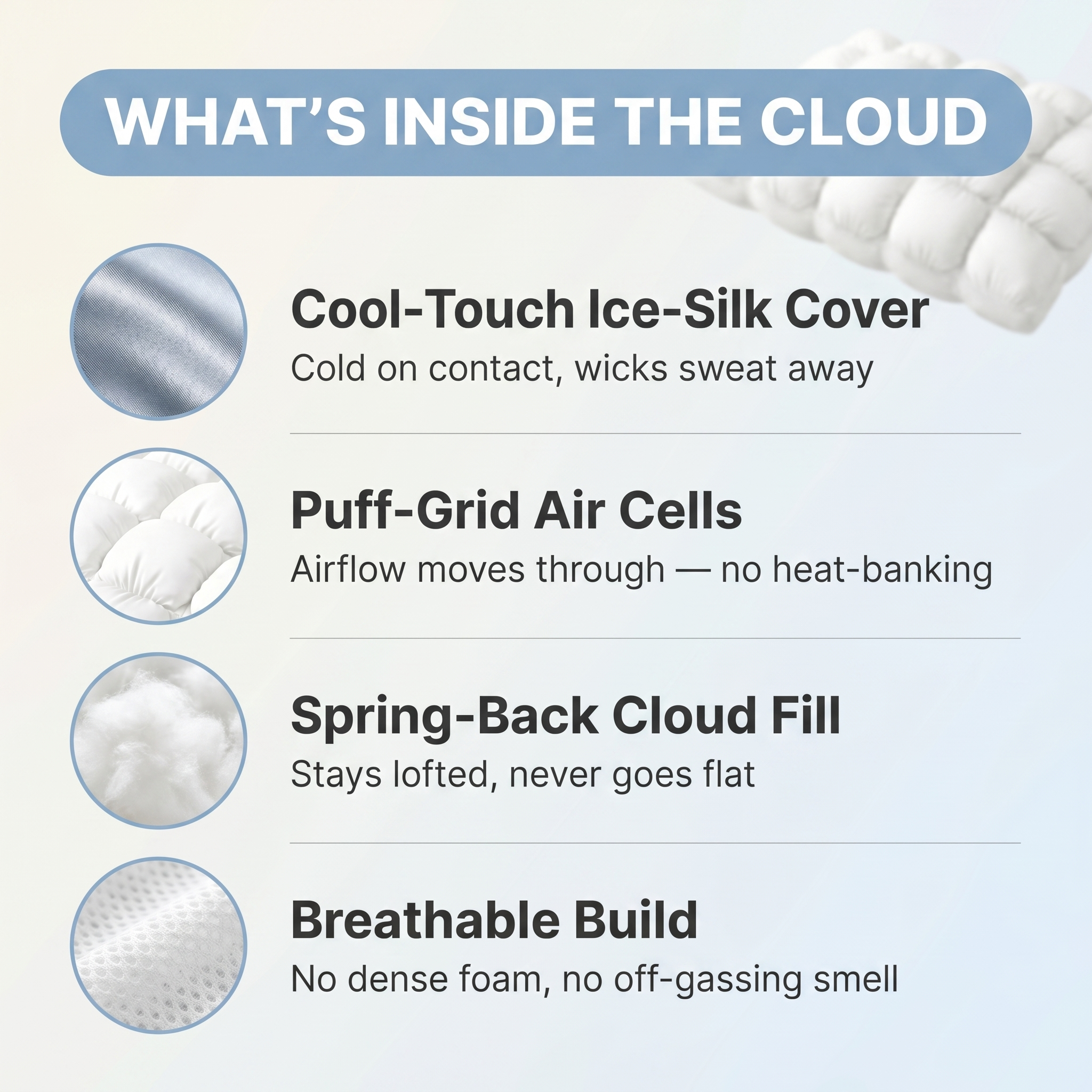 CloudChill Puff Pillow