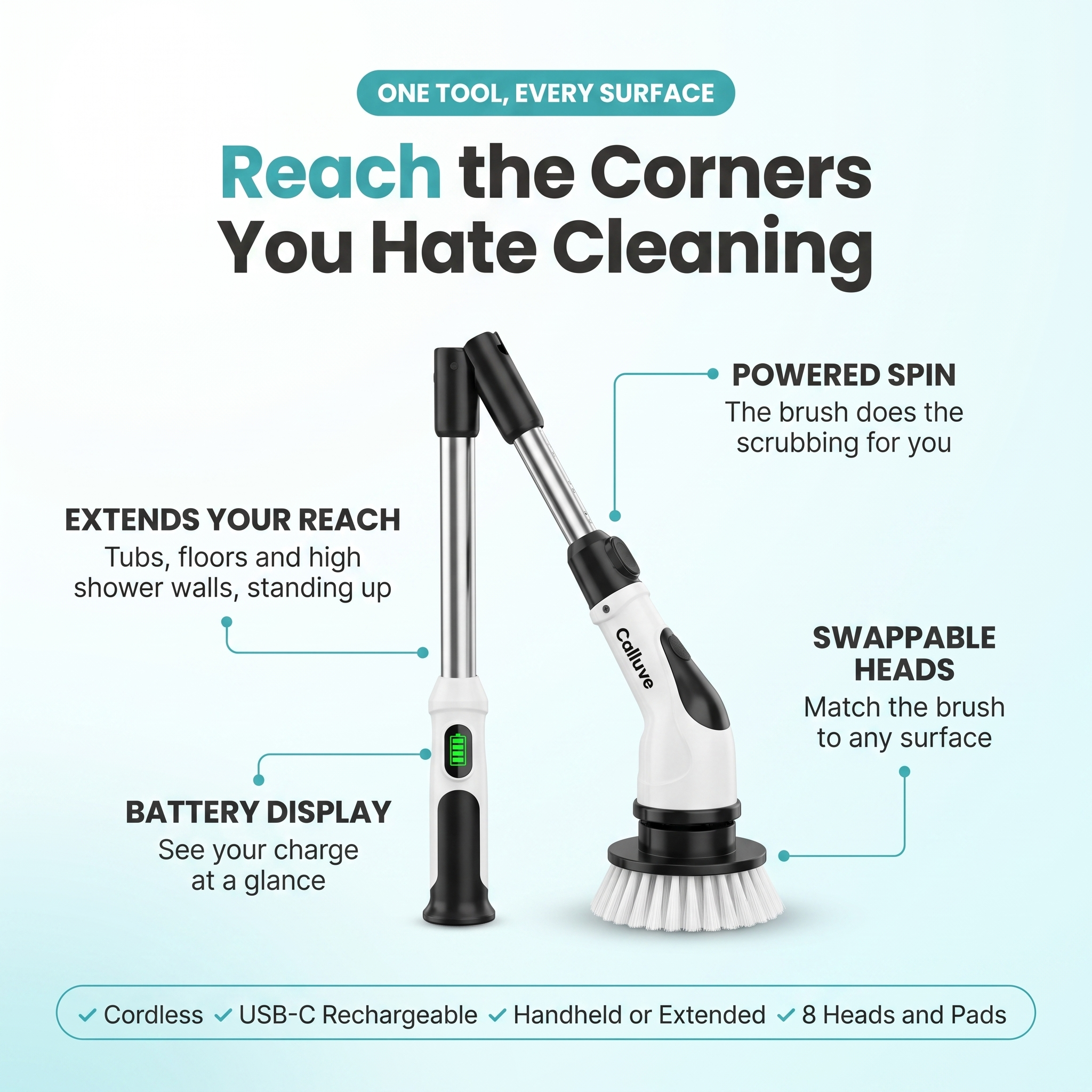 Calluve EasyReach Spin Scrubber