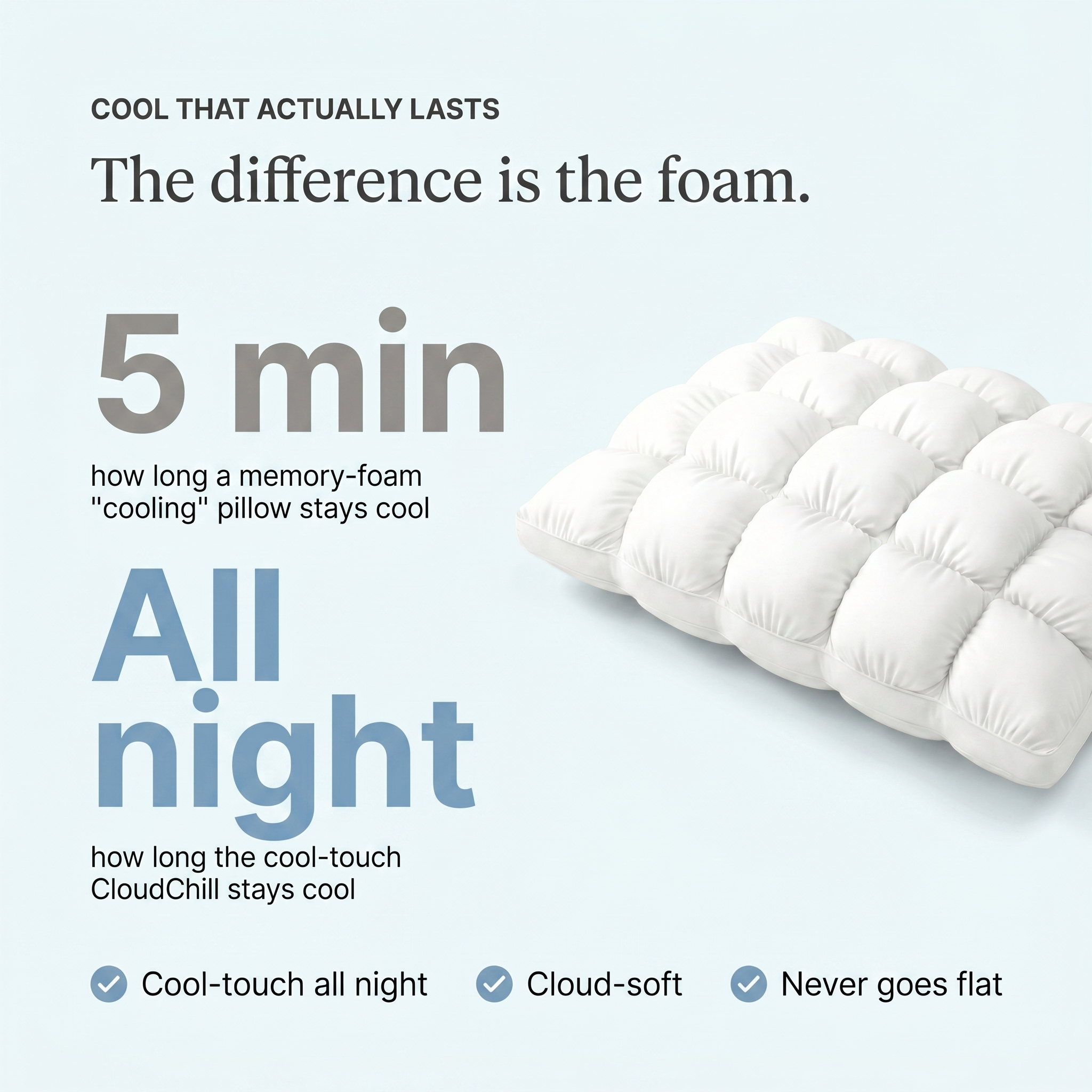 CloudChill Puff Pillow